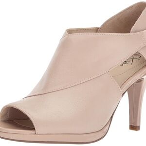 LifeStride Women's Viga Pump Peep Toe Beige 10M